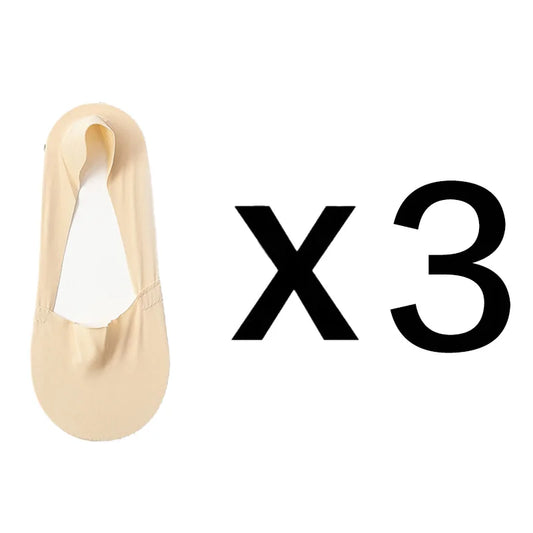 3 Pairs Women Socks High Quality Matching Casual Socks Summer Thin Cotton Bottom Non-Slip Invisible Low Short Socks Breathable