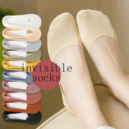 3 Pairs Women Socks High Quality Matching Casual Socks Summer Thin Cotton Bottom Non-Slip Invisible Low Short Socks Breathable