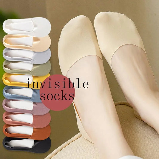 3 Pairs Women Socks High Quality Matching Casual Socks Summer Thin Cotton Bottom Non-Slip Invisible Low Short Socks Breathable