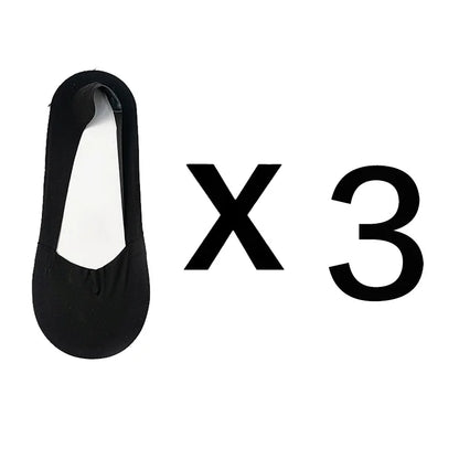 3 Pairs Women Socks High Quality Matching Casual Socks Summer Thin Cotton Bottom Non-Slip Invisible Low Short Socks Breathable