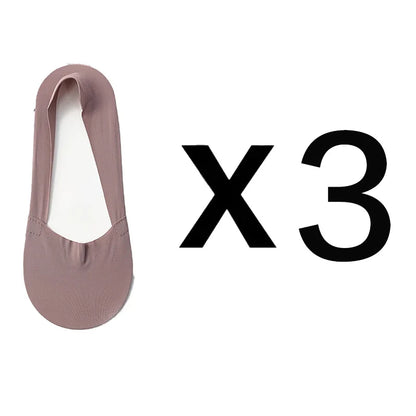 3 Pairs Women Socks High Quality Matching Casual Socks Summer Thin Cotton Bottom Non-Slip Invisible Low Short Socks Breathable