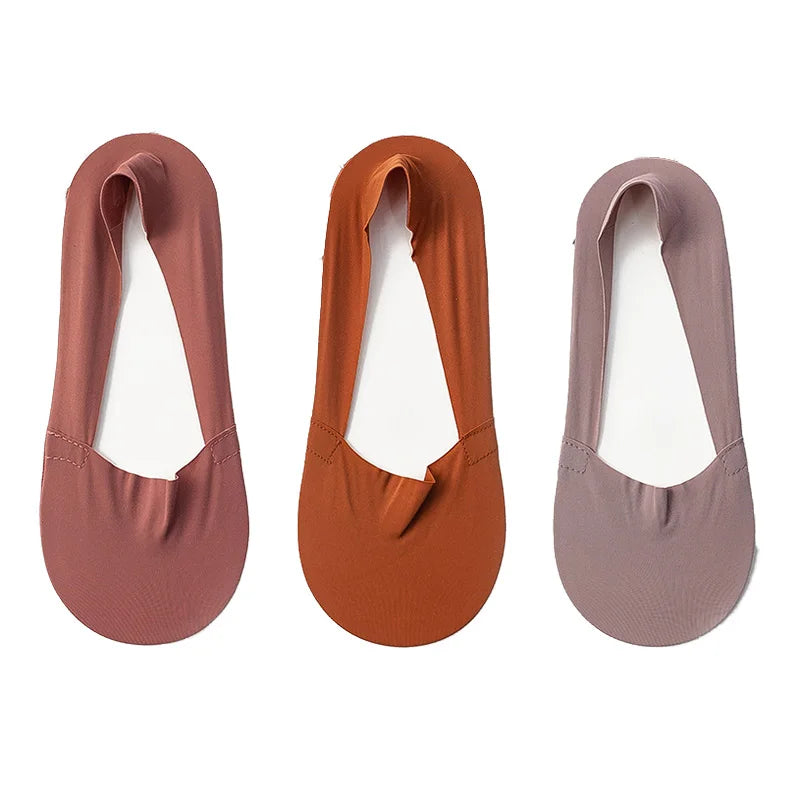 3 Pairs Women Socks High Quality Matching Casual Socks Summer Thin Cotton Bottom Non-Slip Invisible Low Short Socks Breathable