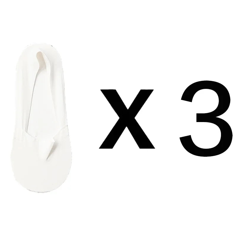 3 Pairs Women Socks High Quality Matching Casual Socks Summer Thin Cotton Bottom Non-Slip Invisible Low Short Socks Breathable